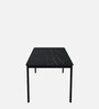Franky Metal 6 Seater Dining Table In Black Colour