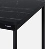 Franky Metal 6 Seater Dining Table In Black Colour
