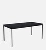 Franky Metal 6 Seater Dining Table In Black Colour