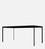 Franky Metal 6 Seater Dining Table In White Colour