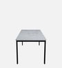 Franky Metal 6 Seater Dining Table In White Colour