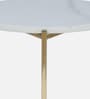 Franz Metallic End Table with Golden Base & White Porcelain Top