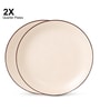 Freakway Ceramic Small/Quarter Plates Set of 2 Pcs | Stoneware Appetizer/Side Plates (7.4 Inch) | Microwave Safe, Dishwasher Safe | Kitchen, Dining, Restaurants, Gifting | Ivory White
