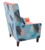 Florian Fabric Wing Chair in Orange Colour
