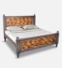 Frediano King Size Bed In Dual Tone