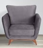 Evok Fredo Fabric 1 Seater Sofa in Grey Colour