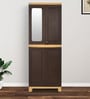 Freedom Plastic Kids 2 Door  Wardrobe with Mirror In Weather Brown & Biscuit Colour