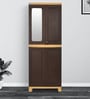 Freedom Plastic Kids 2 Door  Wardrobe with Mirror In Weather Brown & Biscuit Colour