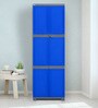 Freedom Plastic Kids 2 Door Large Wardrobe In Blue & Grey Colour