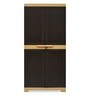 Freedom Plastic Kids 2 Door Wardrobe in Brown Colour