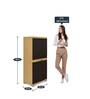 Freedom Plastic Kids 2 Door Wardrobe in Brown Colour