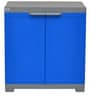 Freedom Plastic Kids 2 Door Small Wardrobe In Blue & Grey Colour