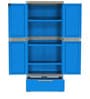 Freedom Plastic Kids 2 Door Medium Wardrobe In Blue & Grey Colour