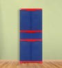 Freedom Plastic Kids 2  Door Wardrobe in Blue & Red Colour