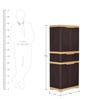 Freedom Plastic Kids 2 Door Large Wardrobe In Weather Brown & Biscuit Colour
