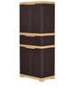 Freedom Plastic Kids 2 Door Large Wardrobe In Weather Brown & Biscuit Colour
