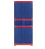 Freedom Plastic Kids 2  Door Wardrobe in Blue & Red Colour