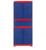 Freedom Plastic Kids 2  Door Wardrobe in Blue & Red Colour