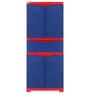 Freedom Plastic Kids 2  Door Wardrobe in Blue & Red Colour