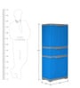 Freedom Plastic Plastic Cabinet in Blue & Grey Finish