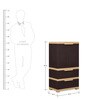 Freedom Plastic Kids 2 Door Medium Wardrobe In Weather Brown & Biscuit Colour