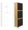 Freedom Plastic Kids 3 Tier Wardrobe In Weather Brown & Biscuit Colour
