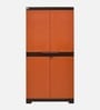 Freedom Plastic Shoe Cabinet in Rust & Weathered Brown Finish