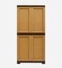 Freedom Plastic Shoe Cabinet in Sandy Brown & Dark Brown Finish
