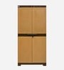 Freedom Plastic Shoe Cabinet in Sandy Brown & Dark Brown Finish