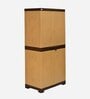 Freedom Plastic Shoe Cabinet in Sandy Brown & Dark Brown Finish
