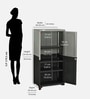 Freedom Plastic Storage Cabinet In Haze Grey Colour Freedom Plastic Storage Cabinet In Haze Grey Colour