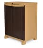 Freedom Plastic Kids 2 Door Small Wardrobe In Weather Brown & Biscuit Colour
