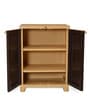 Freedom Plastic Kids 2 Door Small Wardrobe In Weather Brown & Biscuit Colour