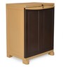 Freedom Plastic Kids 2 Door Small Wardrobe In Weather Brown & Biscuit Colour
