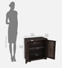 Freedom Star Plastic Shoe Cabinet In Weather Brown Colour