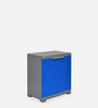 Freedom Plastic Kids 2 Door Small Wardrobe In Blue & Grey Colour