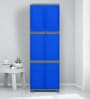 Freedom Plastic Kids 2 Door Large Wardrobe In Blue & Grey Colour