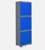 Freedom Plastic Kids 2 Door Large Wardrobe In Blue & Grey Colour