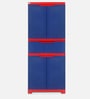 Freedom Plastic Kids 2  Door Wardrobe in Blue & Red Colour