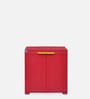 Freedom Plastic Kids 2  Door Small Wardrobe in Bright Red & Yellow Colour