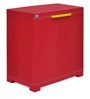 Freedom Plastic Kids 2  Door Small Wardrobe in Bright Red & Yellow Colour