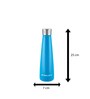 Blue  Alpine 420ml Stainless Steel 1 Pc Vacuum Water Bottle