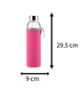 Pink Fuzz 610ml Borosilicate Glass (Set of 2) Water Bottle