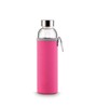 Pink Fuzz 610ml Borosilicate Glass (Set of 2) Water Bottle