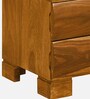 Freemont Sheesham Wood Bedside Chest In Rustic Teak Finish