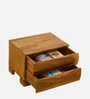 Freemont Sheesham Wood Bedside Chest In Rustic Teak Finish