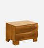 Freemont Sheesham Wood Bedside Chest In Rustic Teak Finish
