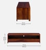 Freemont Sheesham Wood TV Console in Scratch Resistant Honey Oak Finish for TVs up to 70"