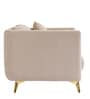Frejol Velvet 1 Seater Sofa In Cream Colour