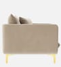 Frejol Velvet 1 Seater Sofa In Cream Colour